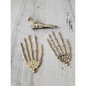 Mini skeleton hand foot set Halloween decor figure prop scary bones